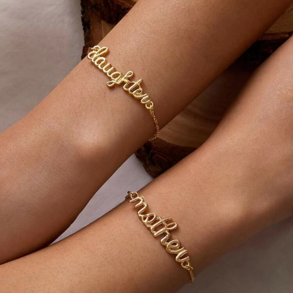 Mother and Daughter Rose Gold Bracelet set
